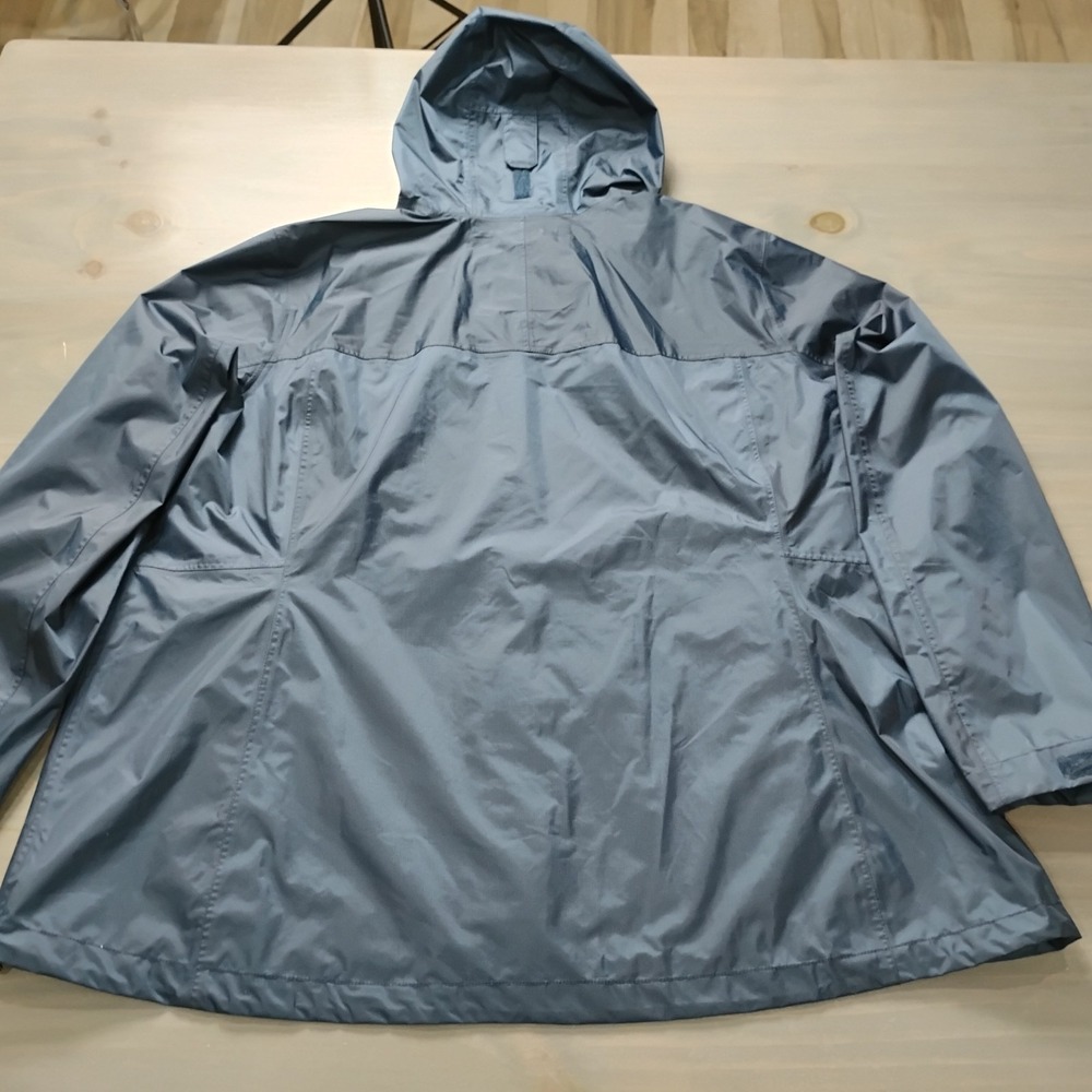 LL Bean Trail Model Rain Jacket Womens 3XL Navy Blue Waterproof Packable Plus Sz - Picture 14 of 14